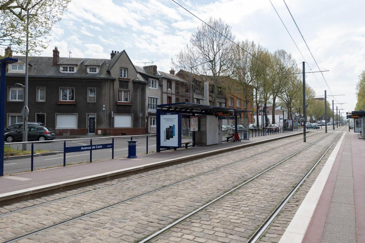 T3 Flat Moderne Sur 2 Etages Metro Parking Free Entrance Autonome Leilighet Rouen Eksteriør bilde
